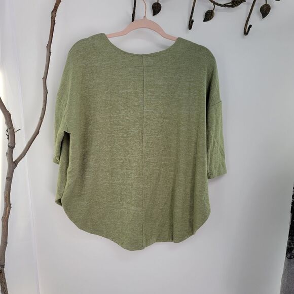 Anthropologie Saturday Sunday green brushed fleece top - Picture 4 of 4